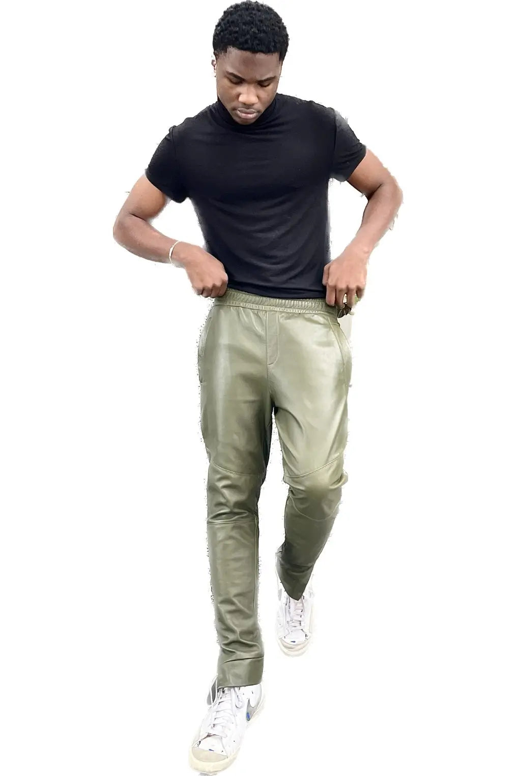 Leather Jogger