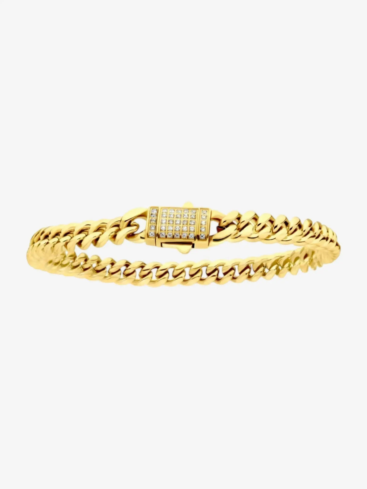 Miami Cuban Chain Bracelet 18Kt Gold IP