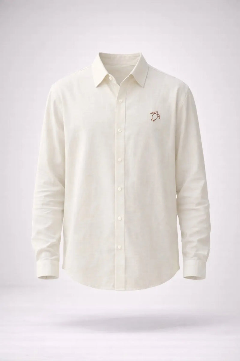 Careya Linen-blend Embroidered Button-down Shirt