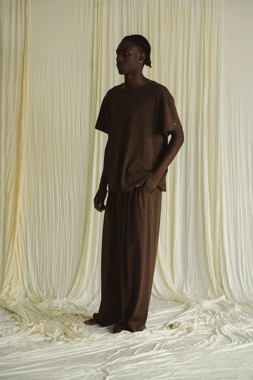 Triskel Classic Wide-Leg Ground Pant in Chocolate