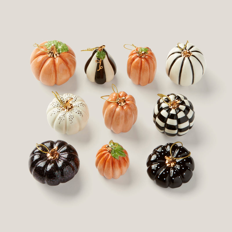 Pumpkin 10-Piece Mini Ornament Set