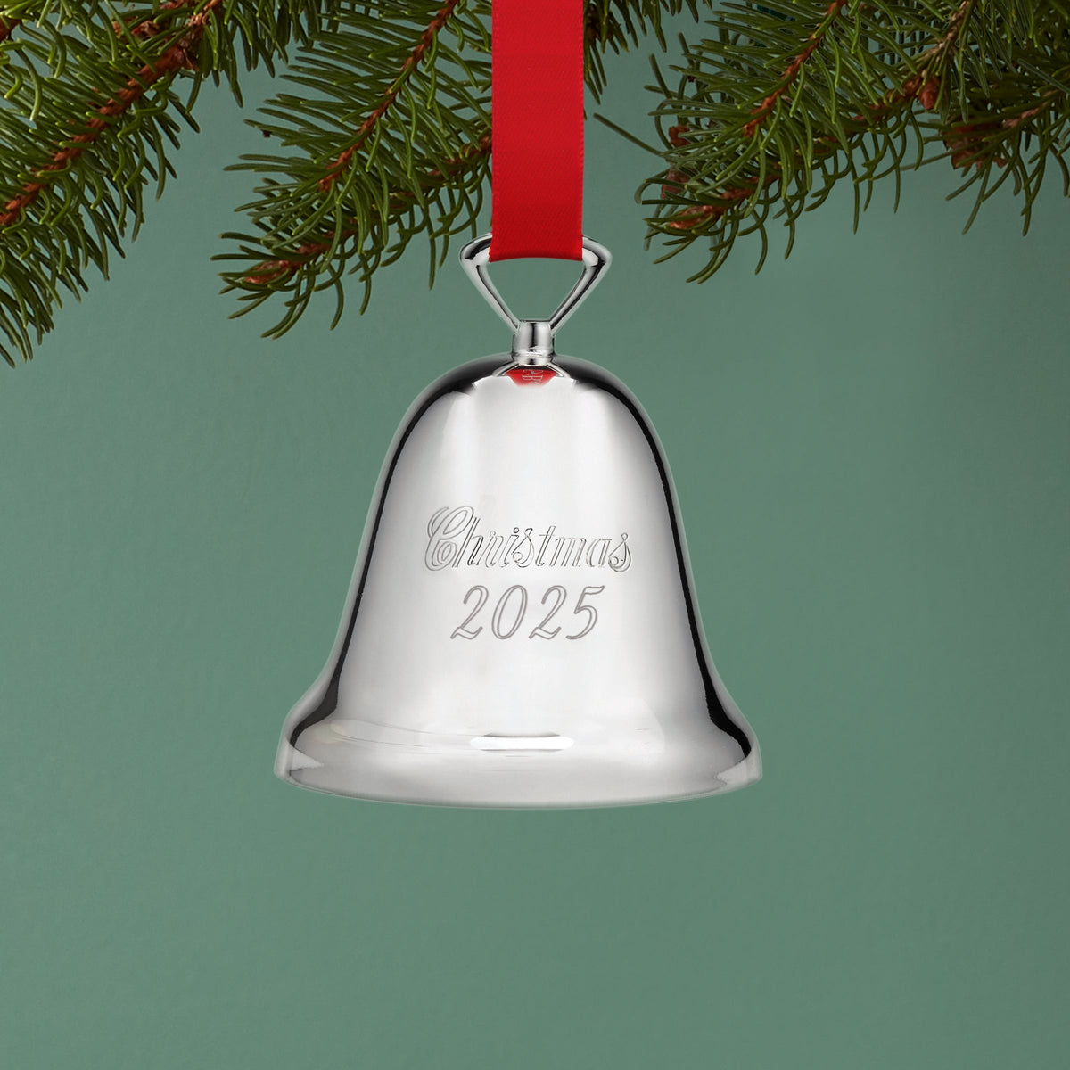2025 Annual Christmas Bell Silverplate Ornament