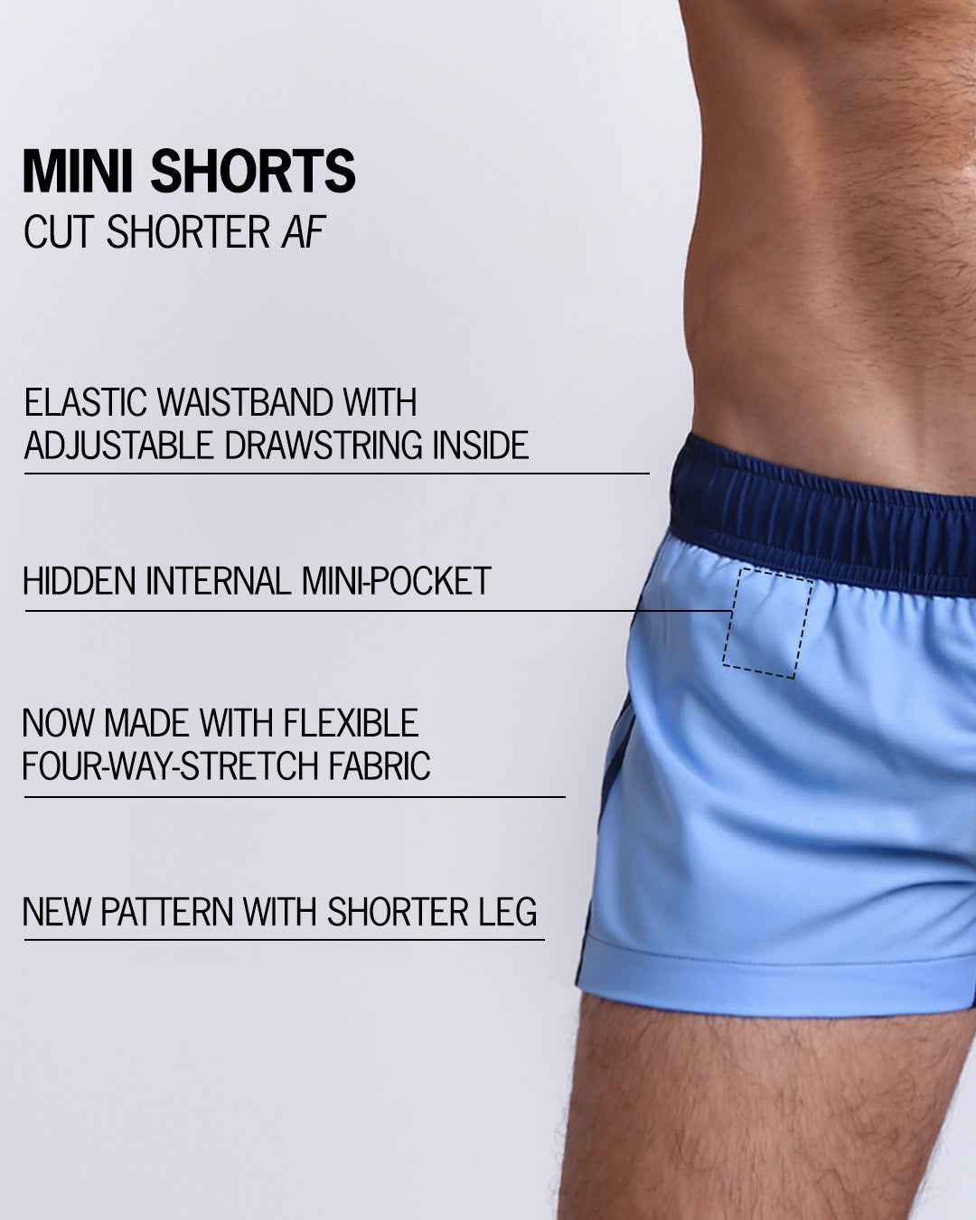 CASINO ROYALE (BLUE) - Mini Shorts