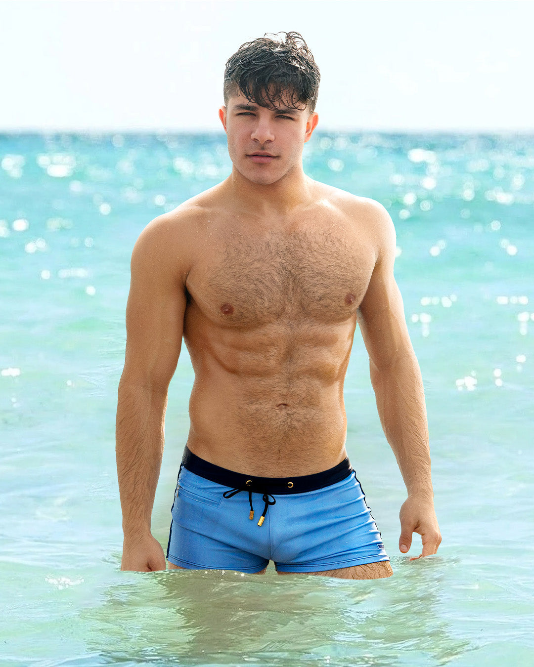 CASINO ROYALE (BLUE) - Swim Trunks