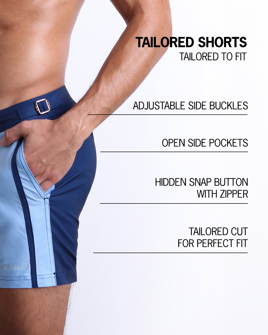 CASINO ROYALE (BLUE) - Tailored Shorts