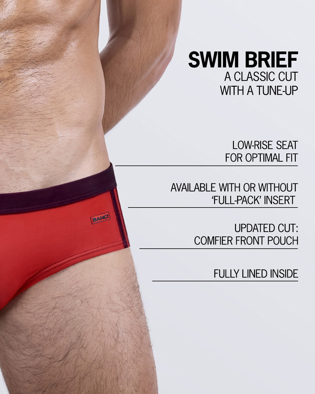 CASINO ROYALE (RED) - Swim Brief