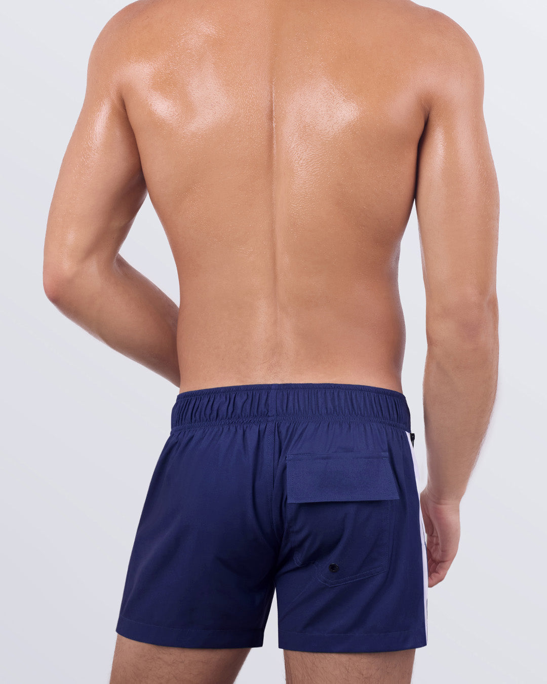 CASINO ROYALE (WHITE + NAVY BLUE) - Flex Shorts