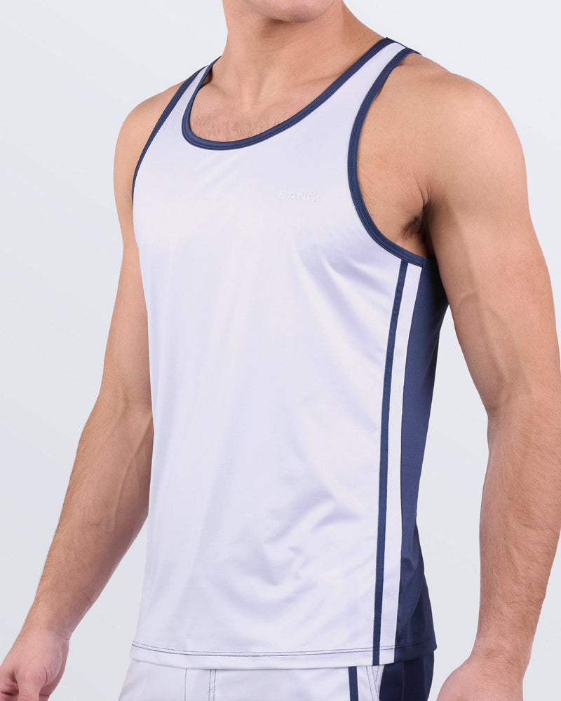 CASINO ROYALE (WHITE + NAVY BLUE) - Tank Top