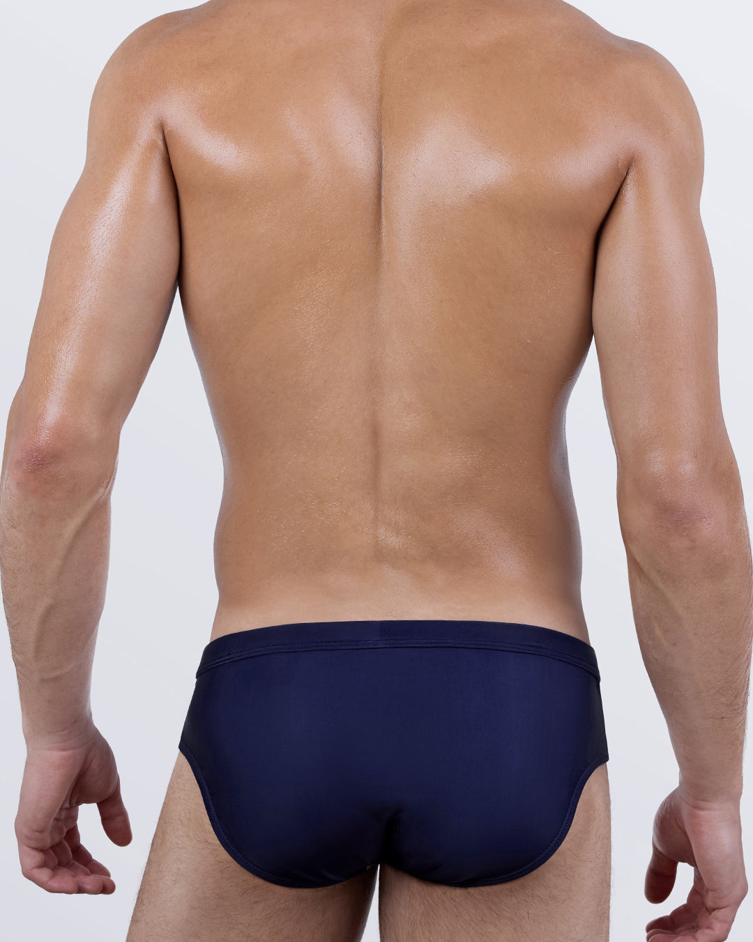 CASINO ROYALE (WHITE + NAVY BLUE) - Swim Brief