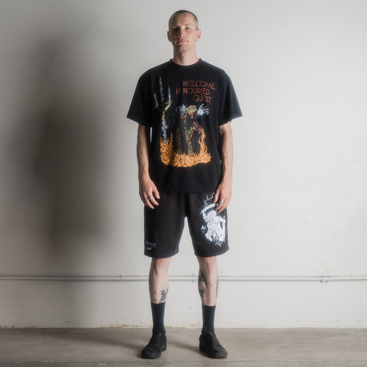 ELDEN RING X WELCOME - Radahn Pigment-Dyed Jersey Shorts