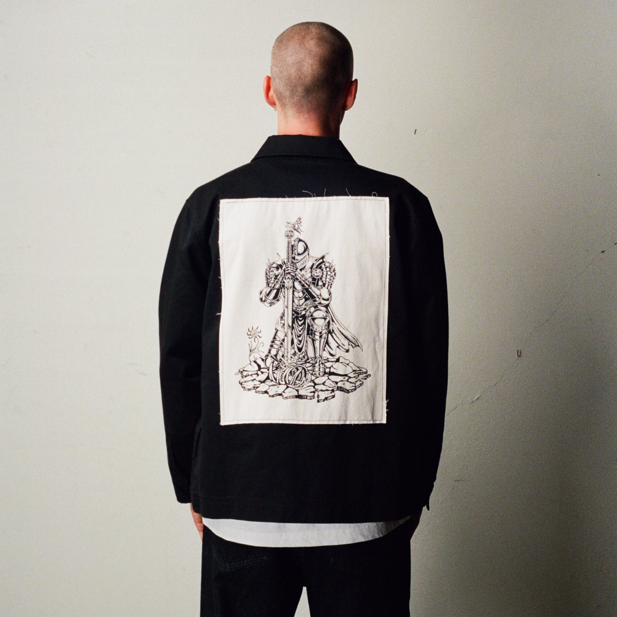 Paladin Twill Zip Work Shirt w/Back Patch