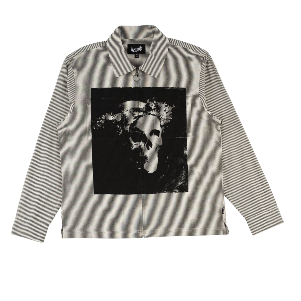 Crowned Printed Oxford Zip Shirt