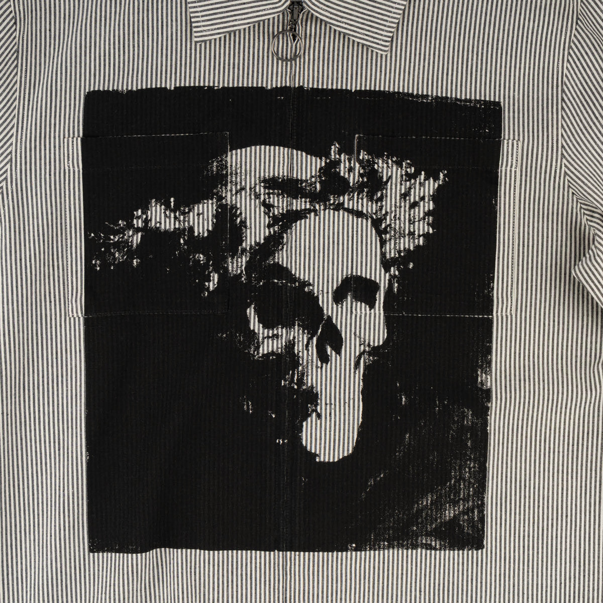 Crowned Printed Oxford Zip Shirt
