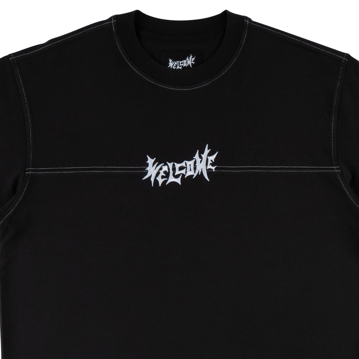 Vamp Boxy Contrast Stitch Football Knit