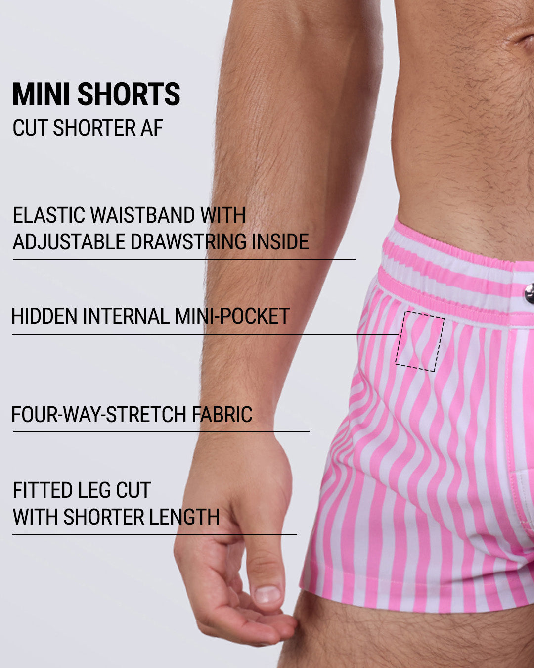 FAST LINES (CHILL PINK) - Mini Shorts | DC2