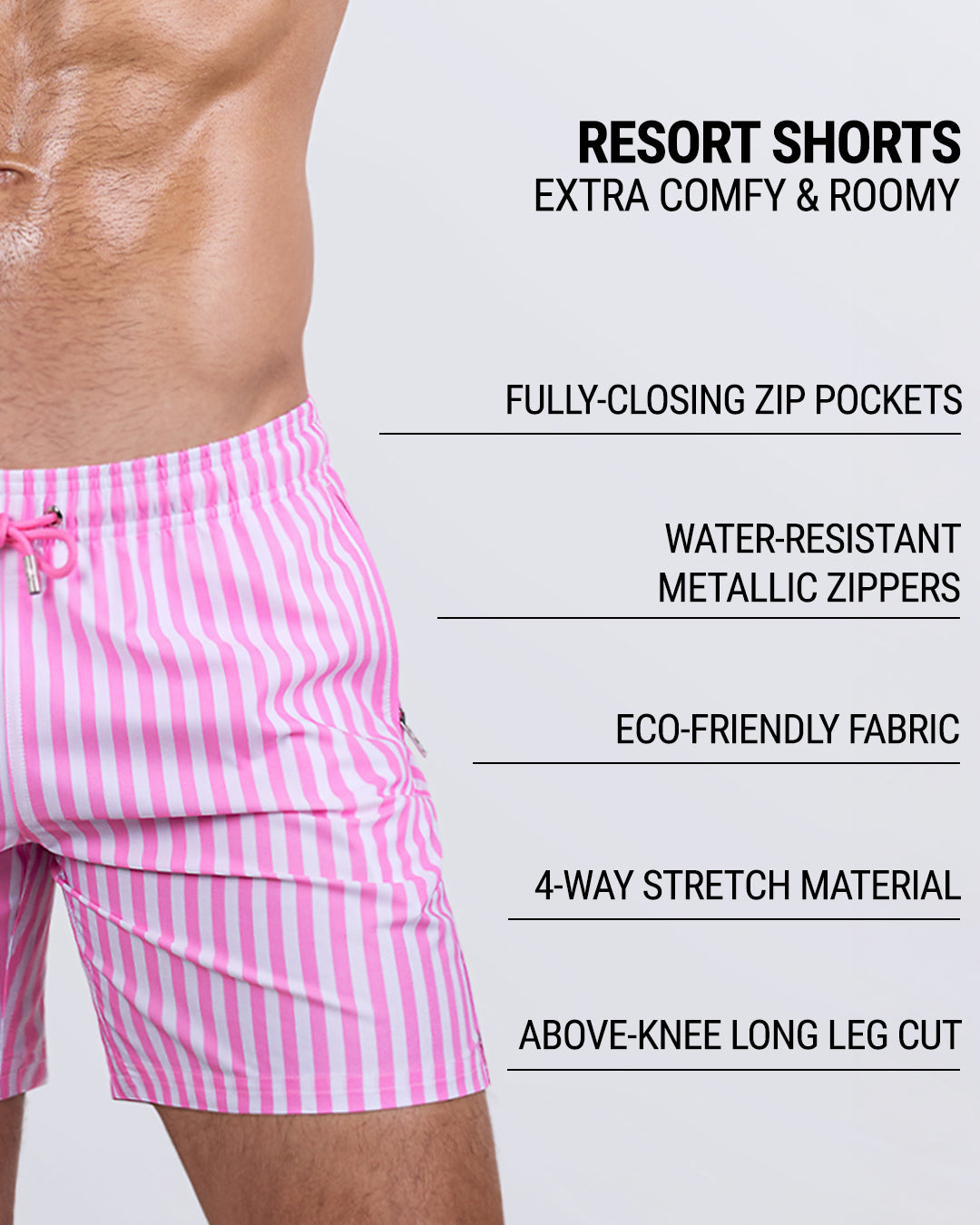 FAST LINES (CHILL PINK) - Resort Shorts | DC2