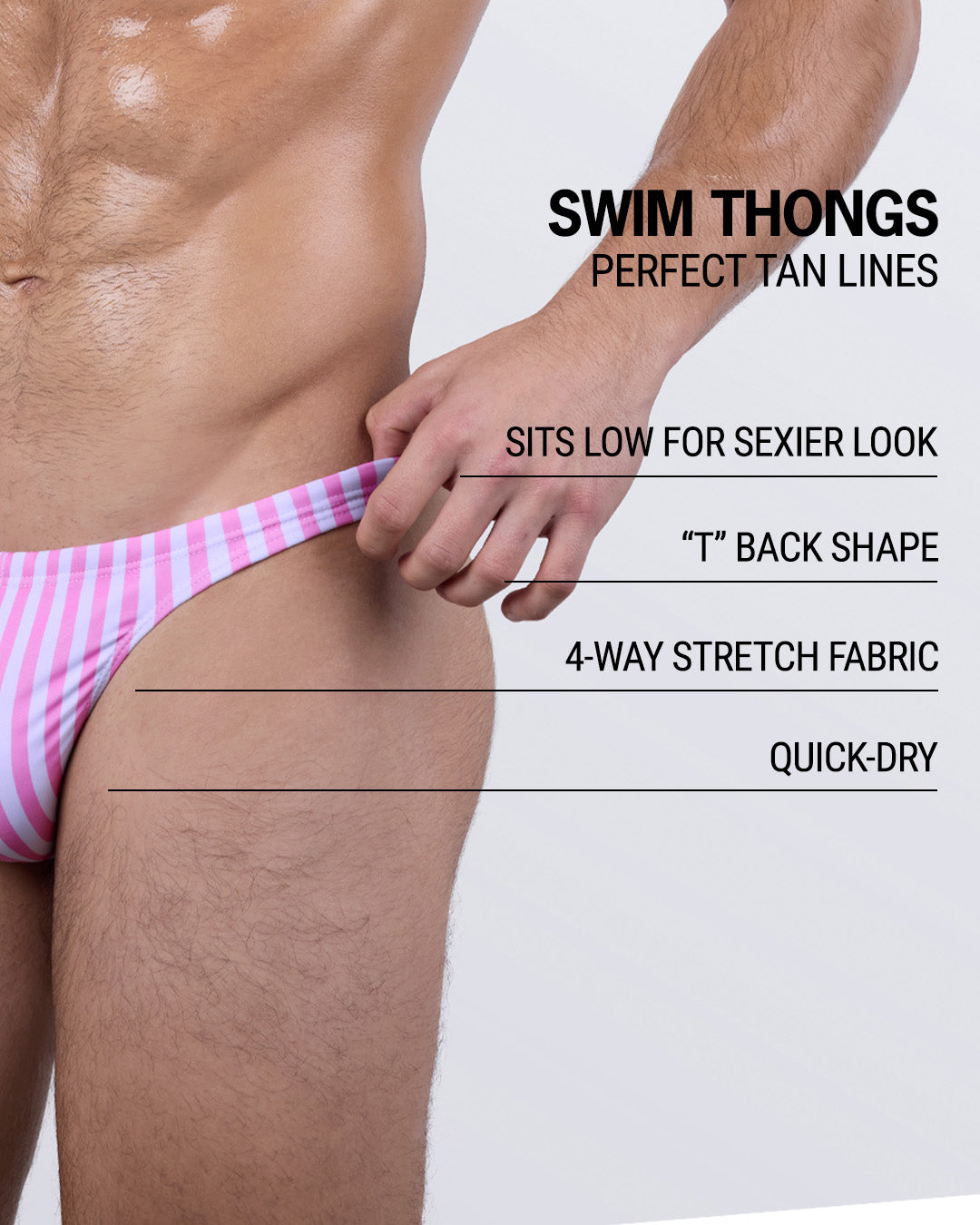 FAST LINES (CHILL PINK) - Swim Thong | DC2