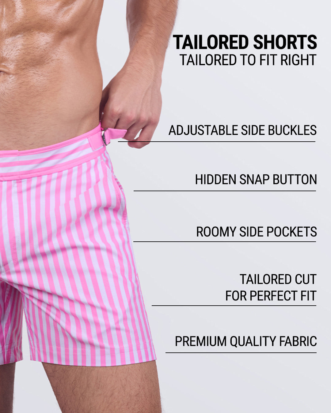 FAST LINES (CHILL PINK) - Tailored Shorts | DC2