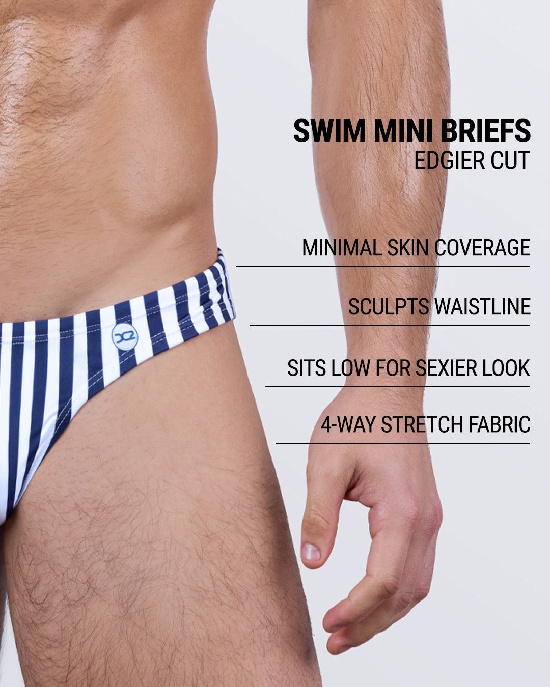 FAST LINES (NAVY BLUE) - Swim Mini Brief | DC2