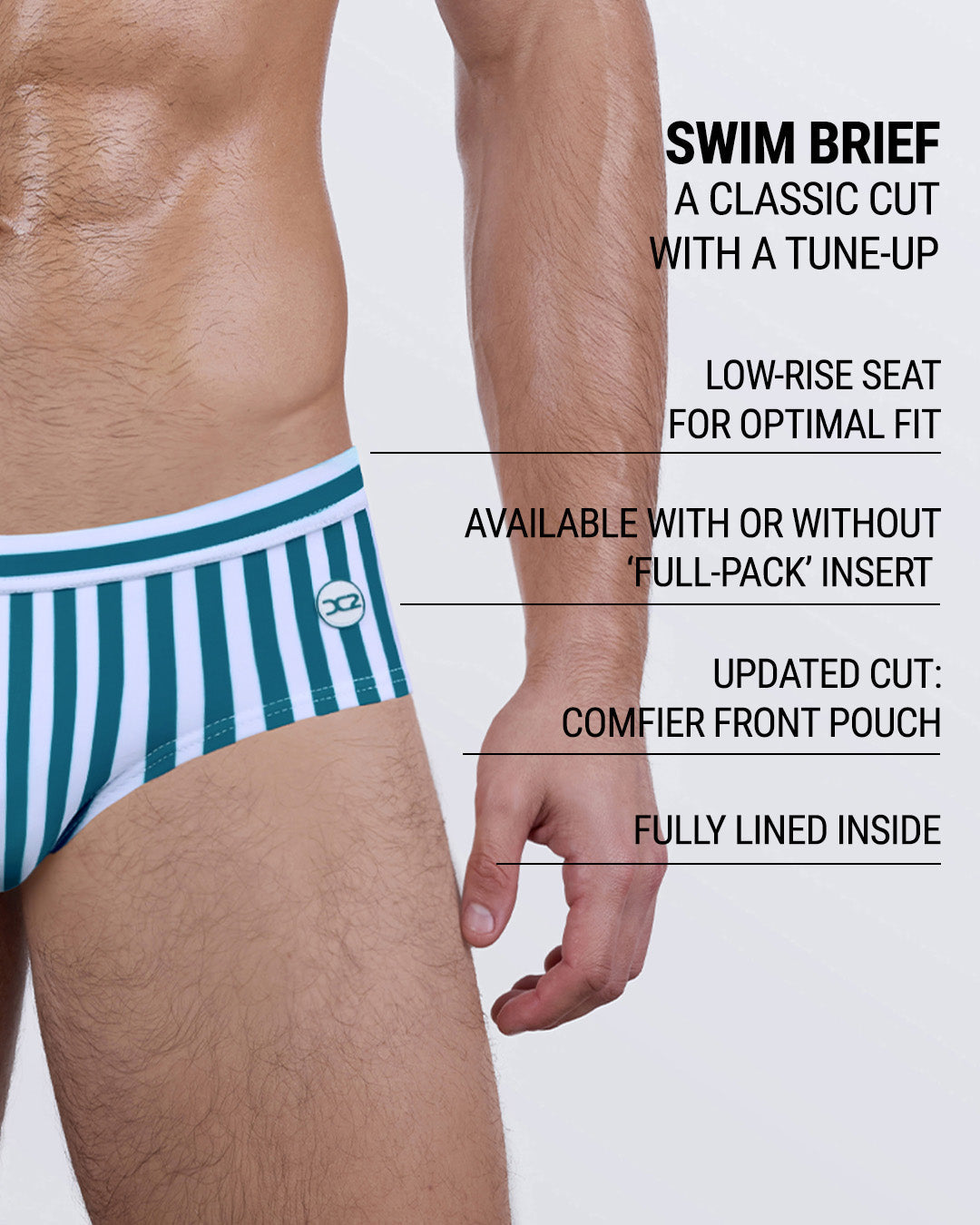 FAST LINES (PACIFIC GREEN) - Swim Brief | DC2
