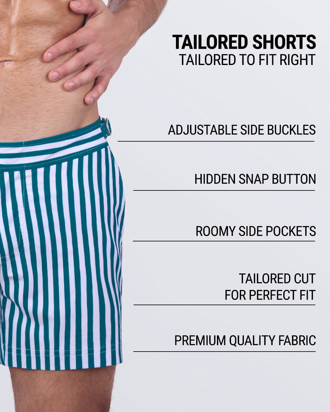 FAST LINES (PACIFIC GREEN) - Tailored Shorts | DC2