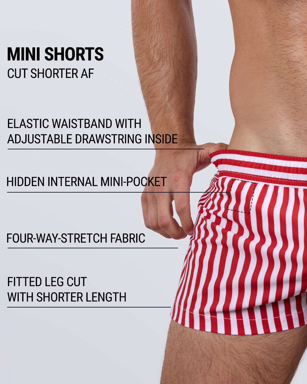 FAST LINES (RAPID RED) - Mini Shorts | DC2