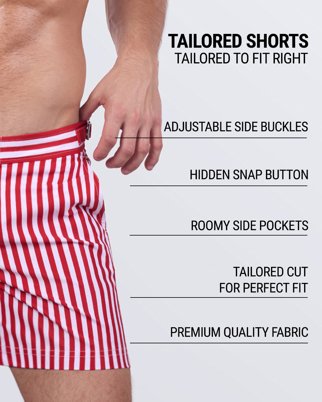 FAST LINES (RAPID RED) - Tailored Shorts | DC2