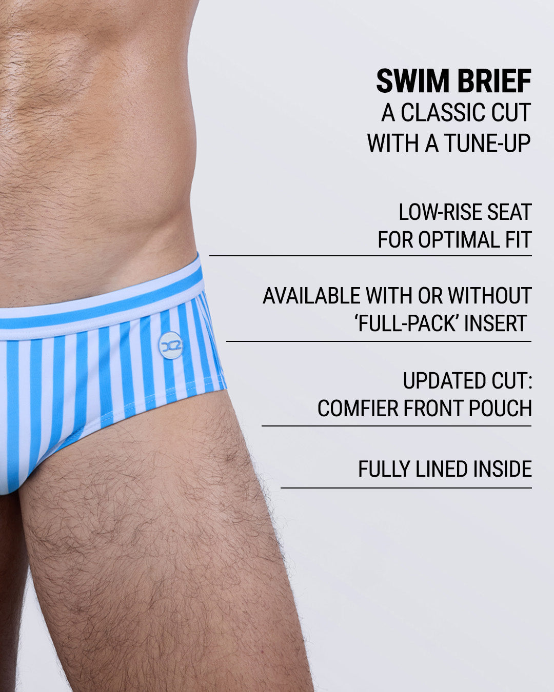 FAST LINES (SKY BLUE) - Swim Brief | DC2