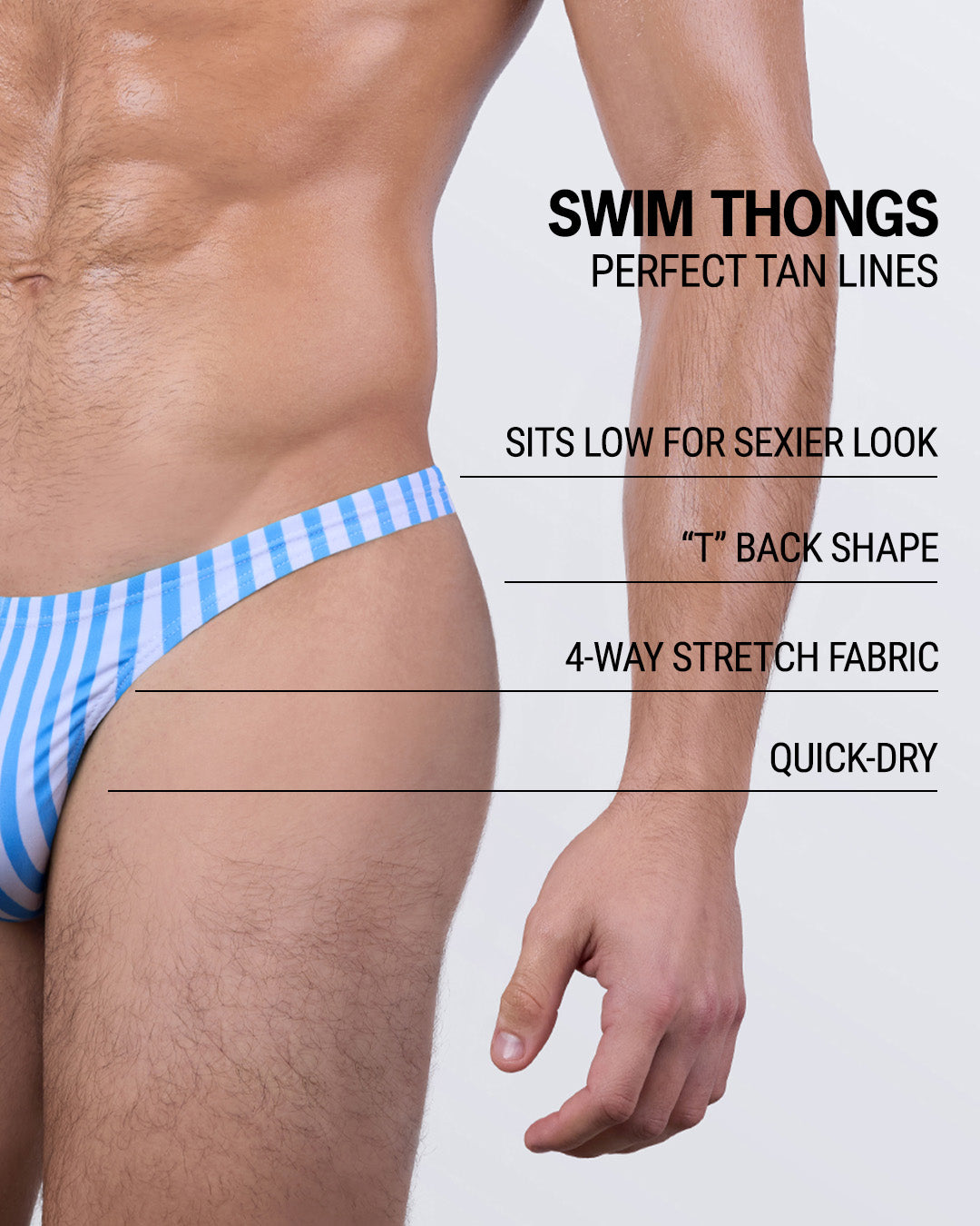 FAST LINES (SKY BLUE) - Swim Thong | DC2