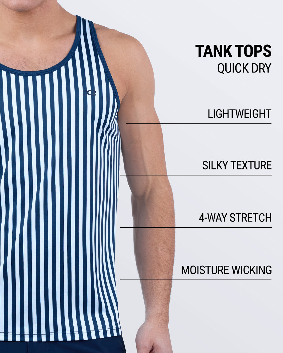 FAST LINES (NAVY BLUE) - Tank Top | DC2