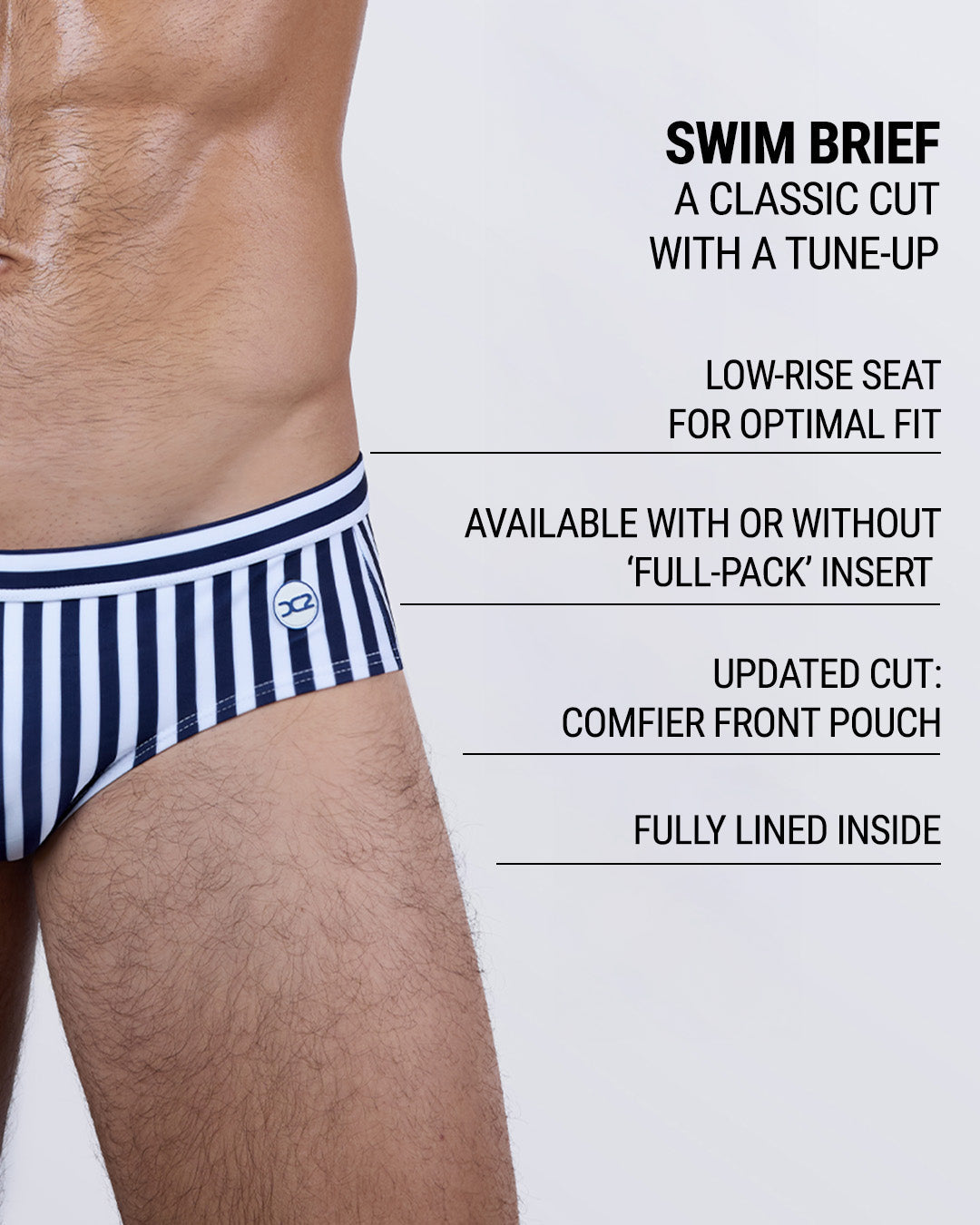 FAST LINES (NAVY BLUE) - Swim Brief | DC2
