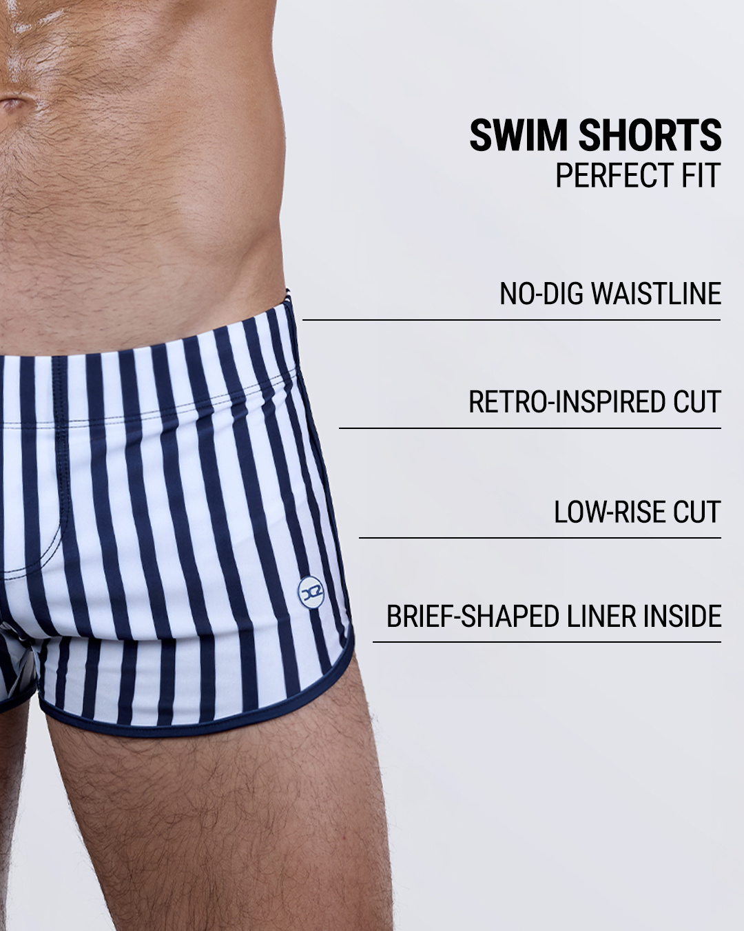 FAST LINES (NAVY BLUE) - Swim Shorts | DC2