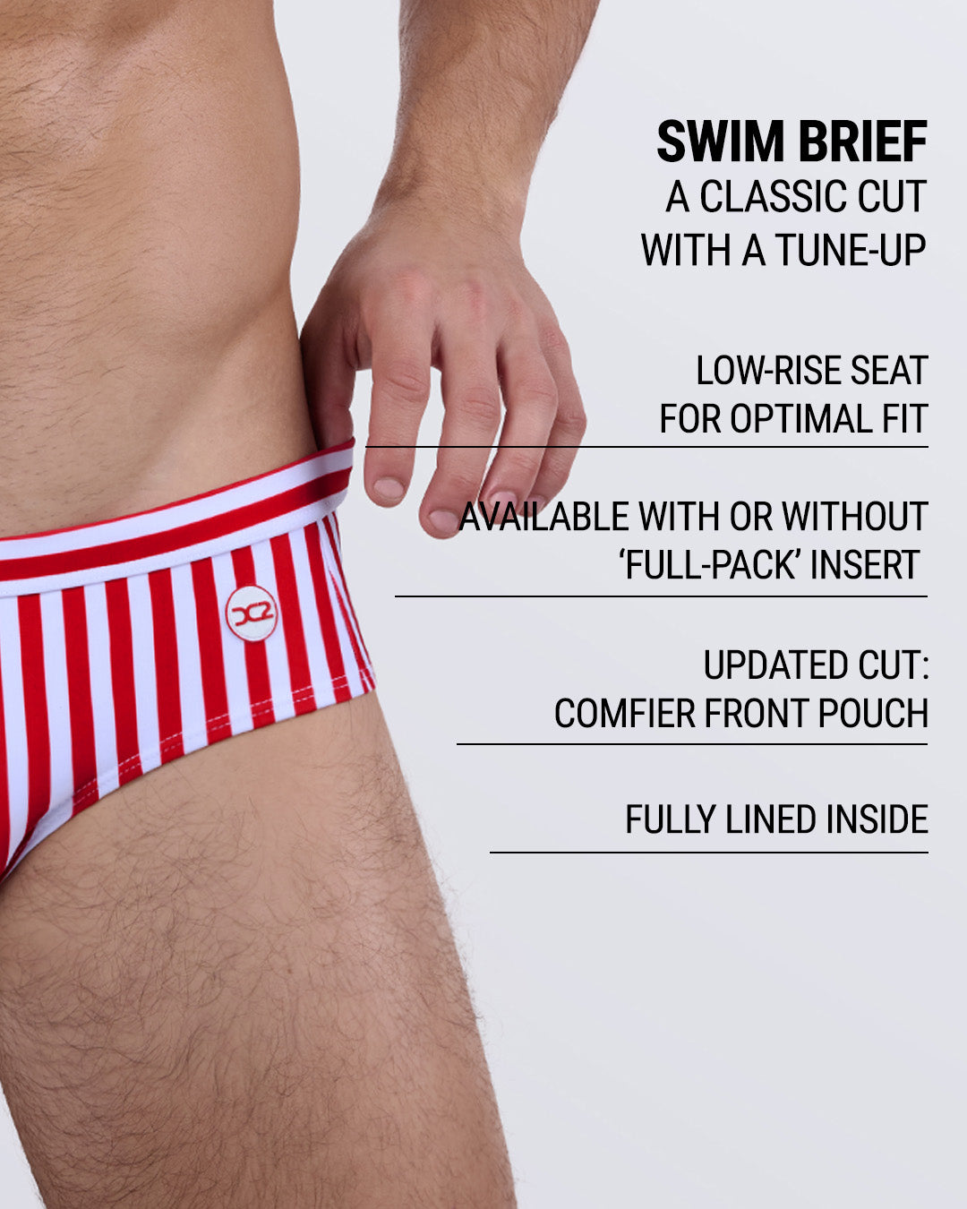 FAST LINES (RAPID RED) - Swim Brief | DC2