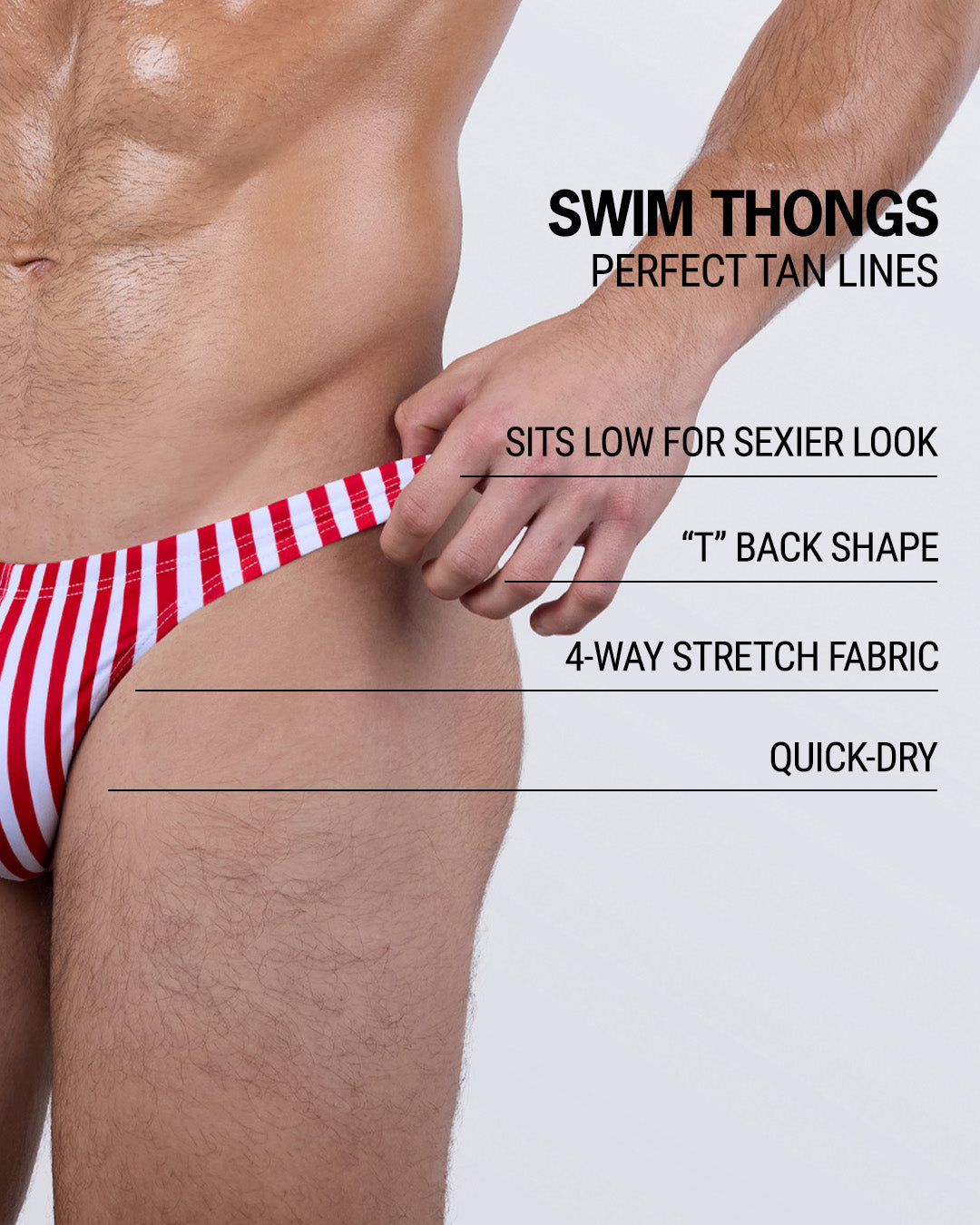 FAST LINES (RAPID RED) - Swim Thong | DC2