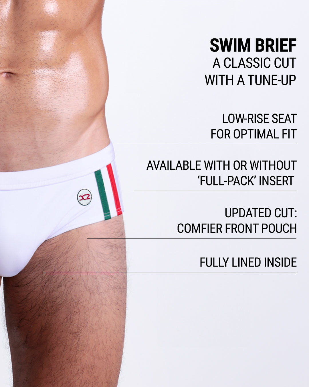 FORZA WHITE - Swim Brief | DC2