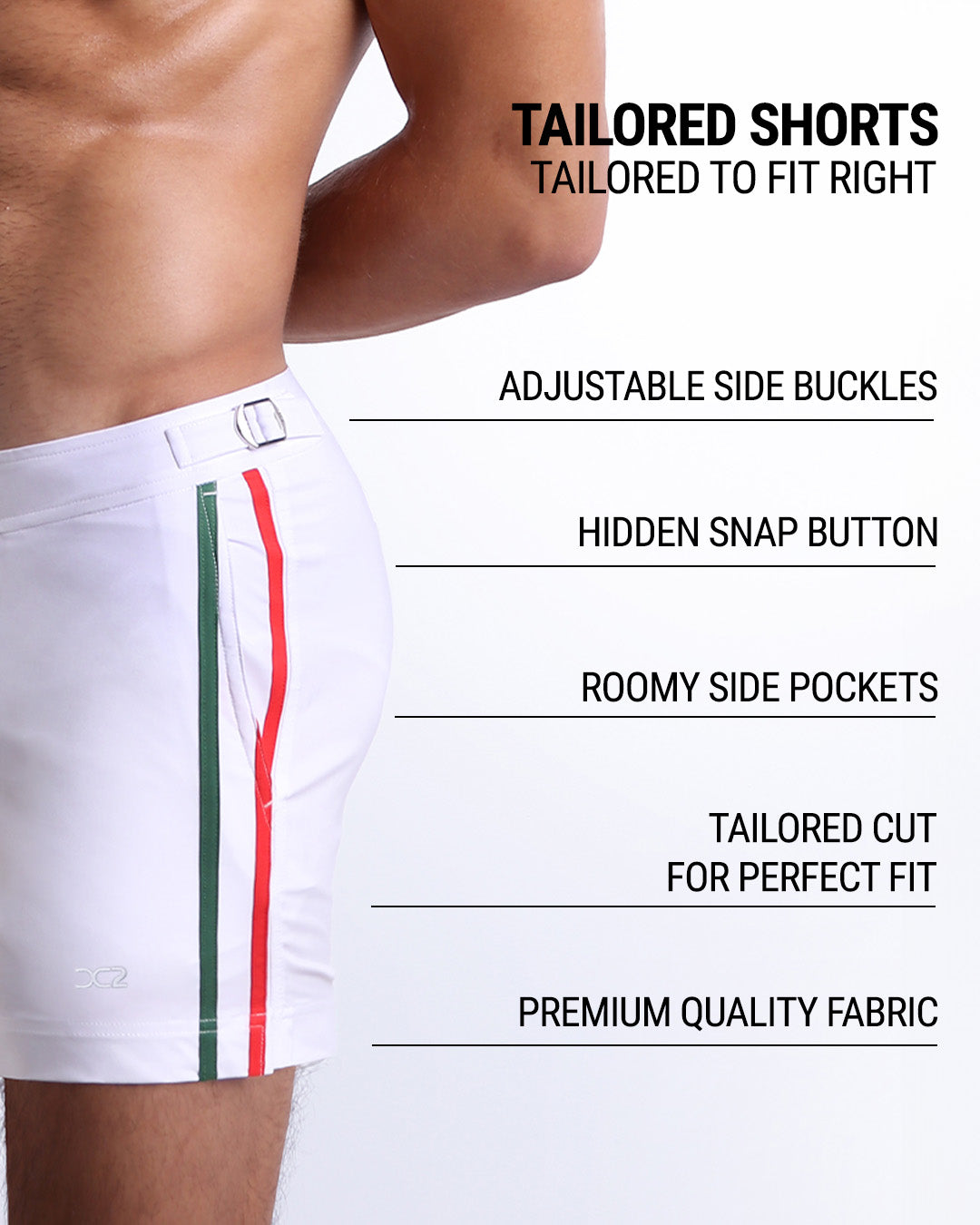 FORZA WHITE - Tailored Shorts | DC2