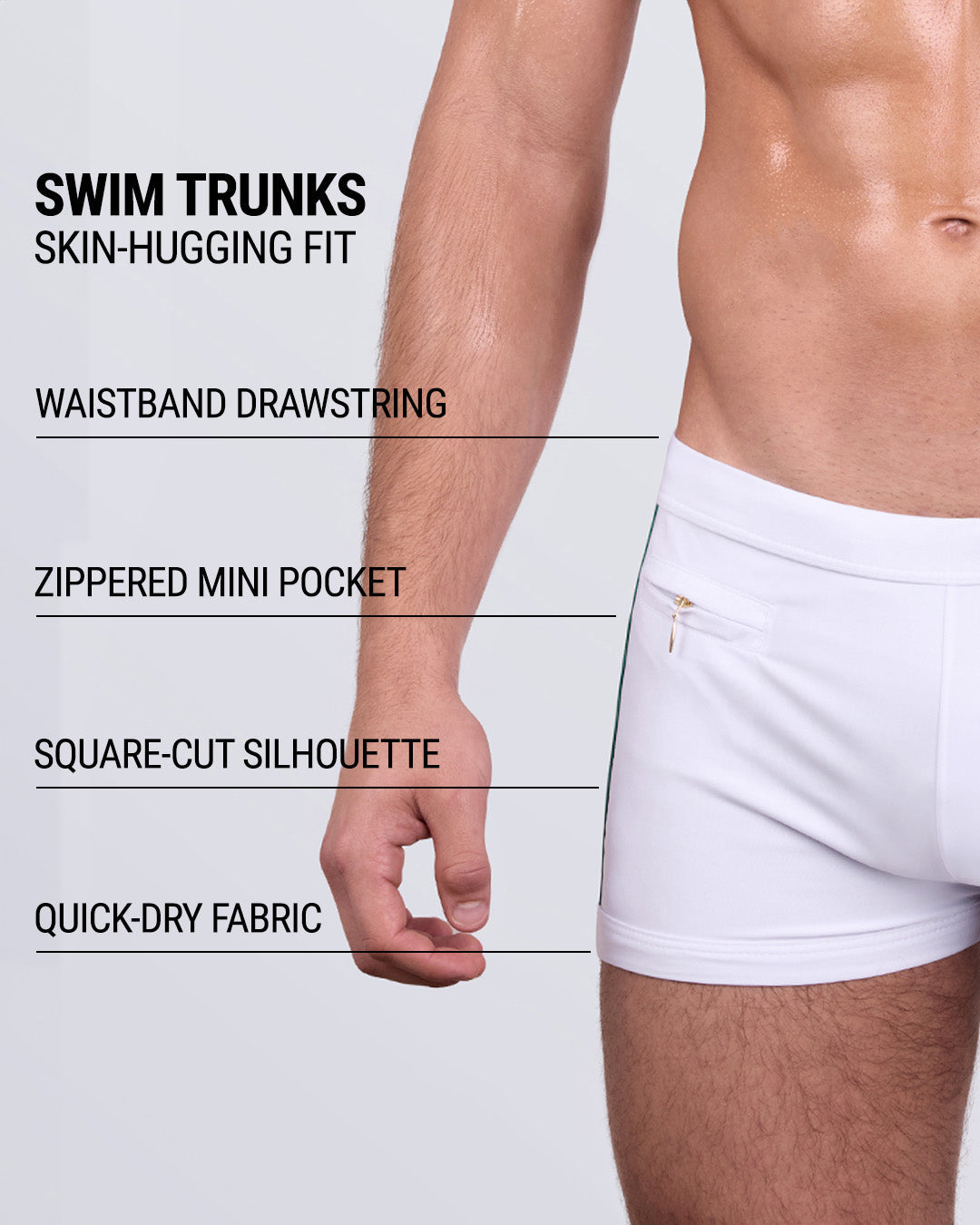 FORZA WHITE - Swim Trunks | DC2