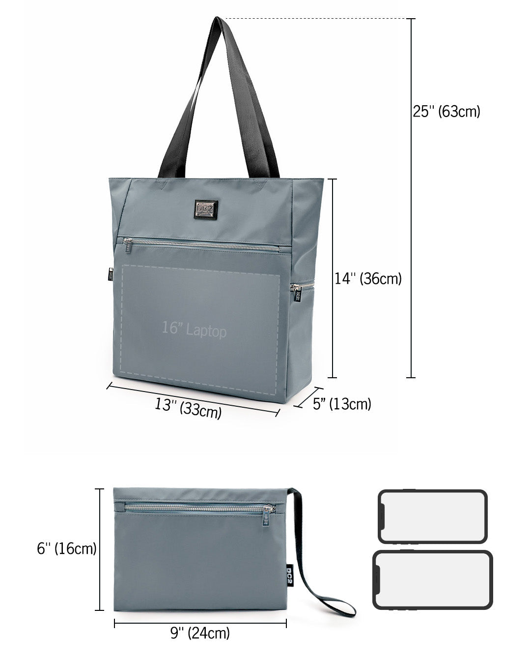 VACAY GRAY - Poolside Tote Bag Foldable/Portable | DC2