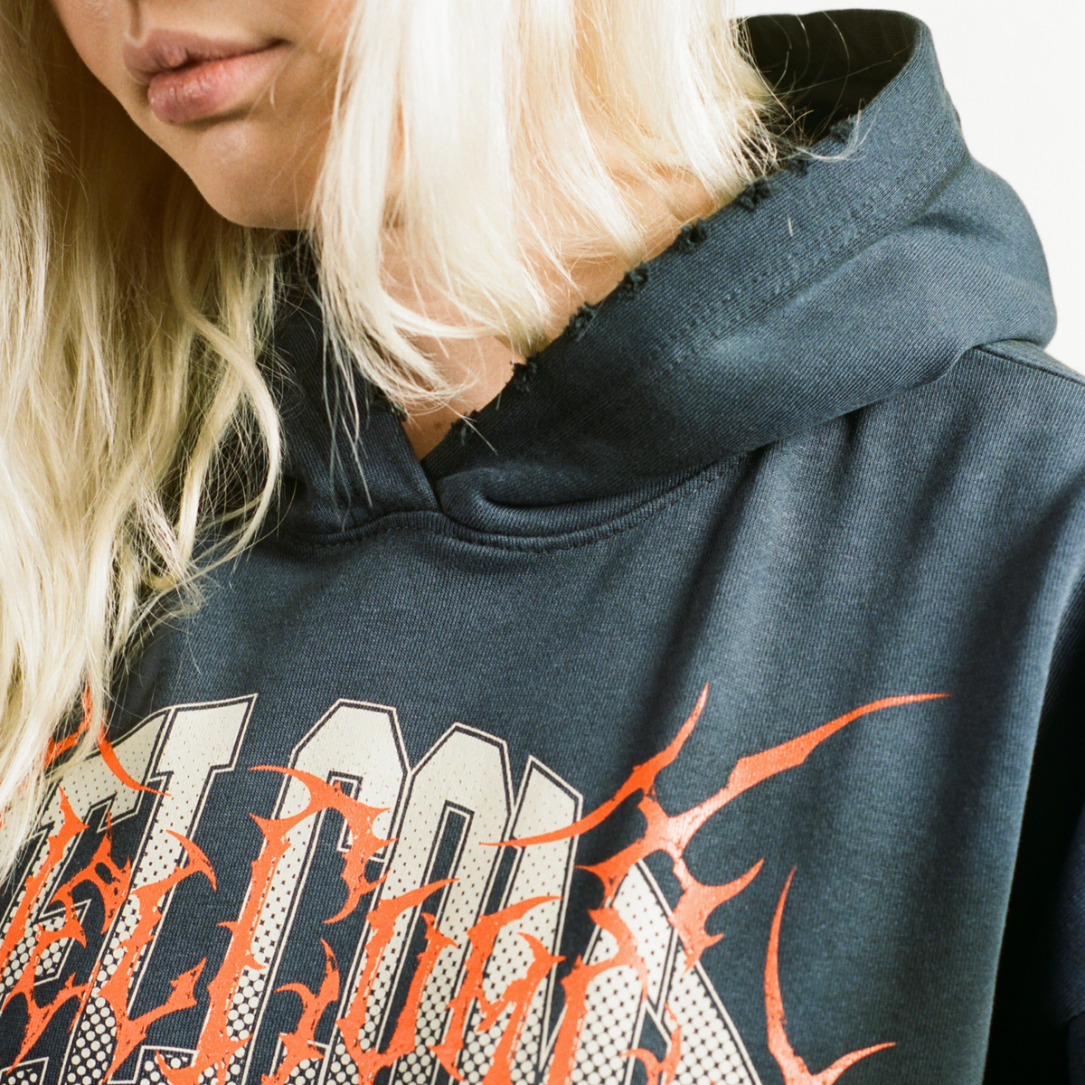 Coupled Sun Fade Distressed Hoodie