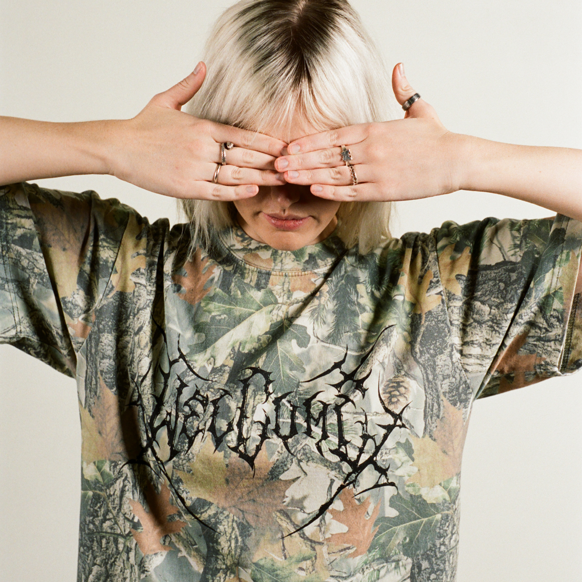 Antler Boxy Garment-Dyed Camo Tee