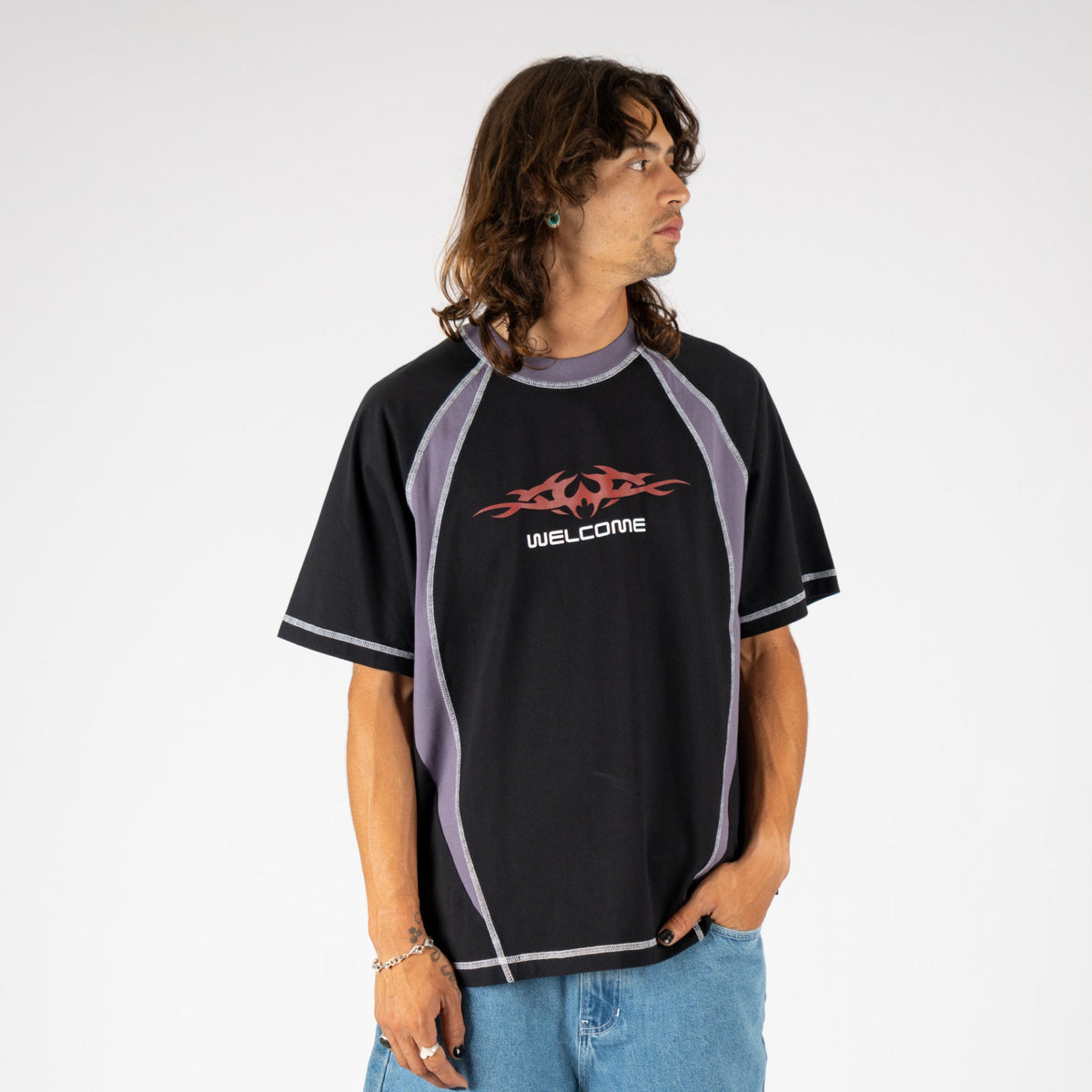 Rash Boxy Paneled Tee