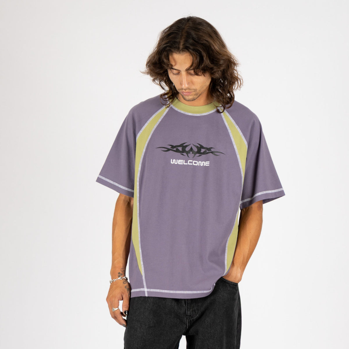 Rash Boxy Paneled Tee