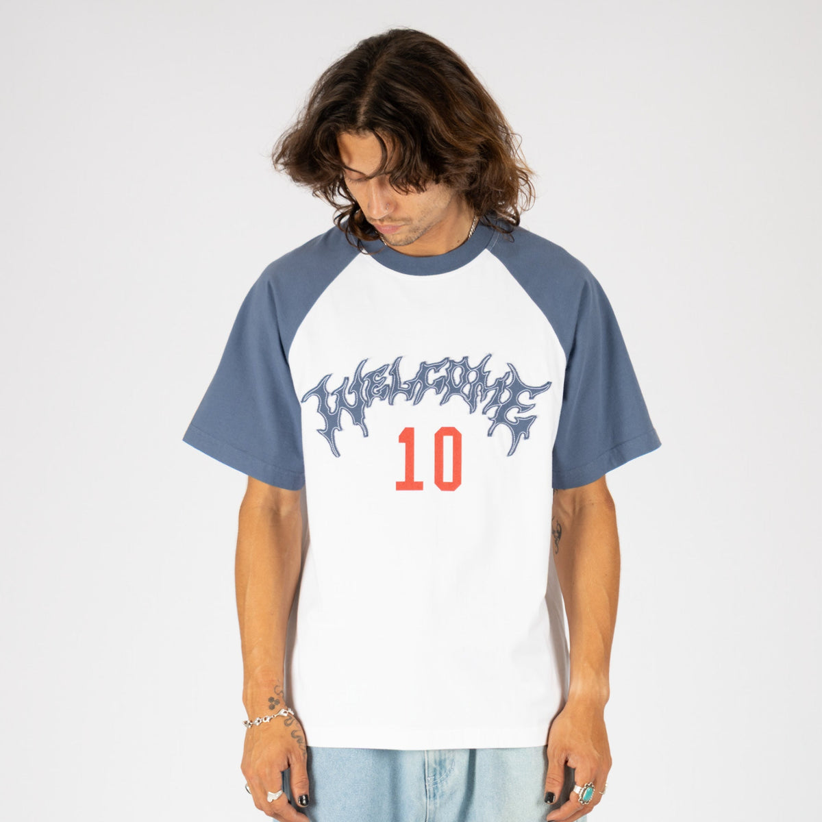 Dugout Boxy Raglan w/Fabric Patch