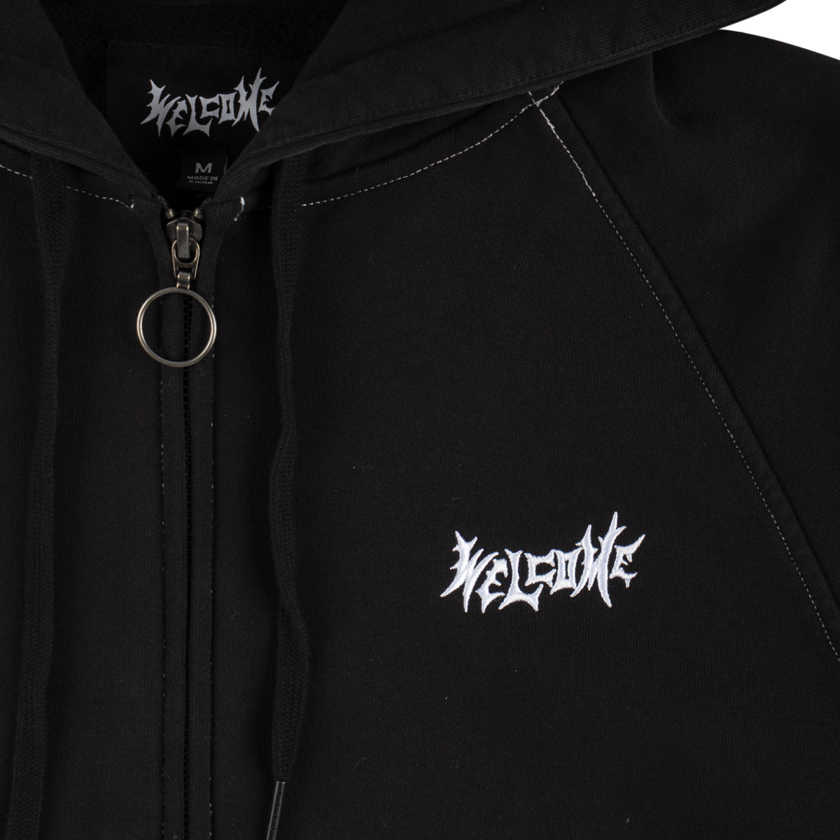 Vamp Pigment-Dyed Crop Zip Hoodie