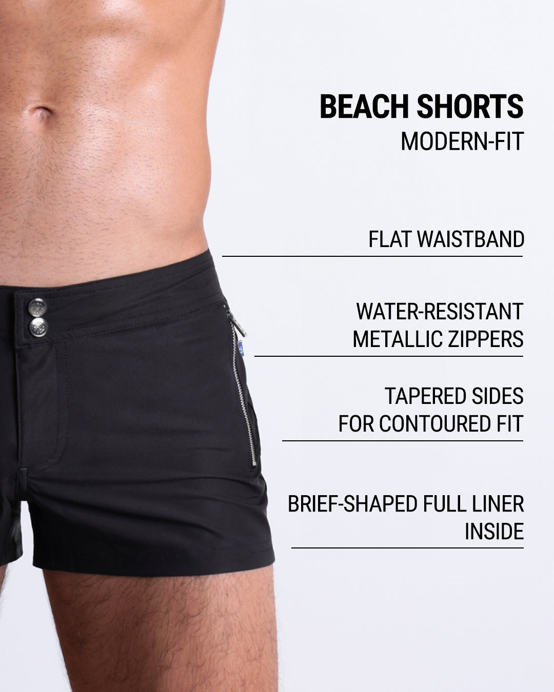 JET BLACK - Beach Shorts | DC2