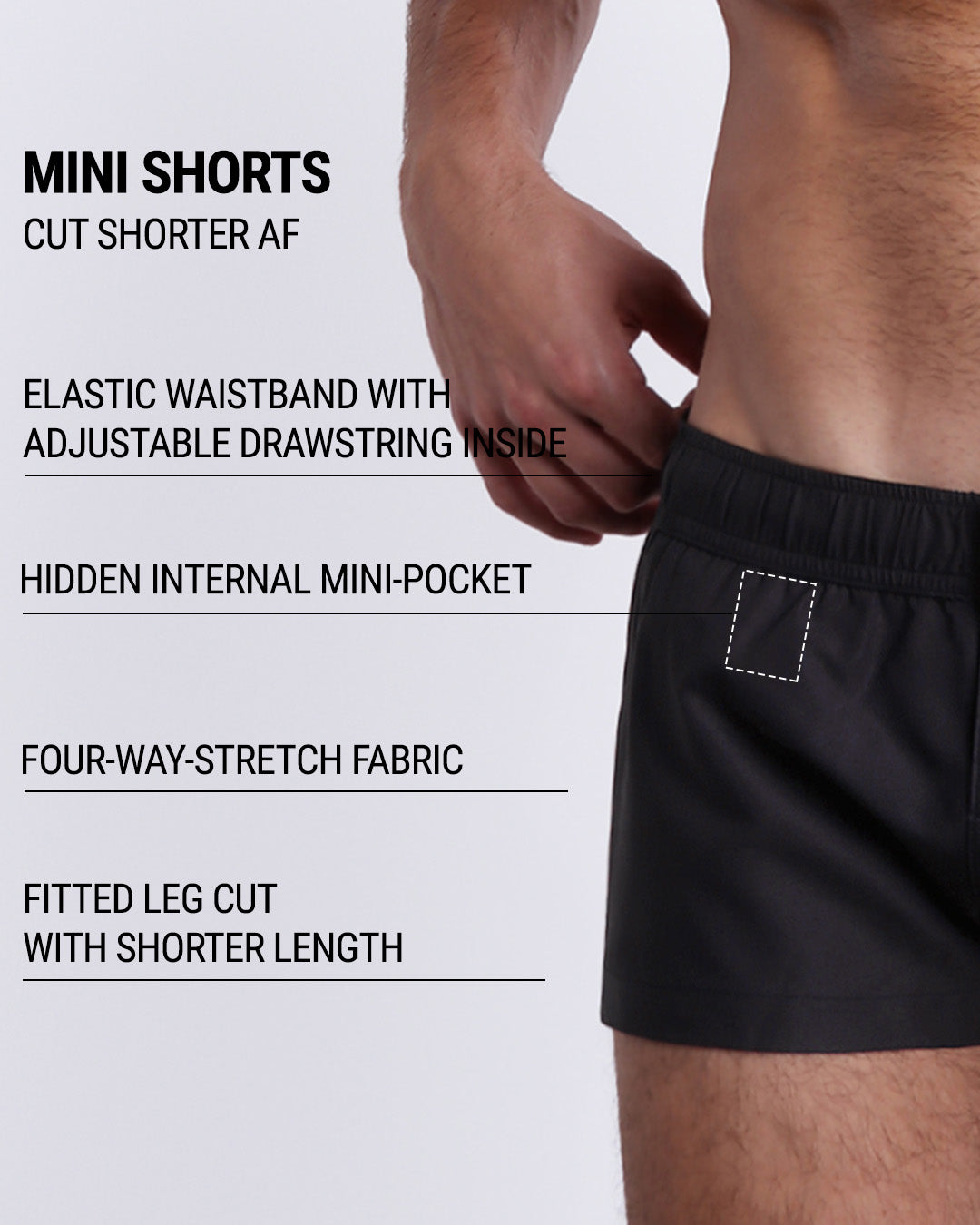JET BLACK - Mini Shorts | DC2