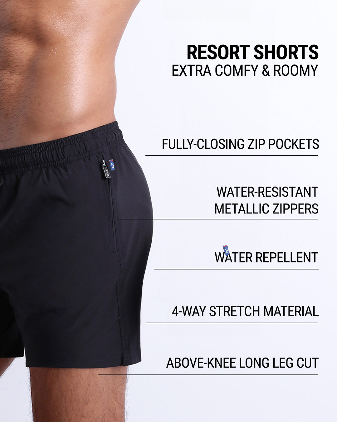 JET BLACK - Resort Shorts | DC2