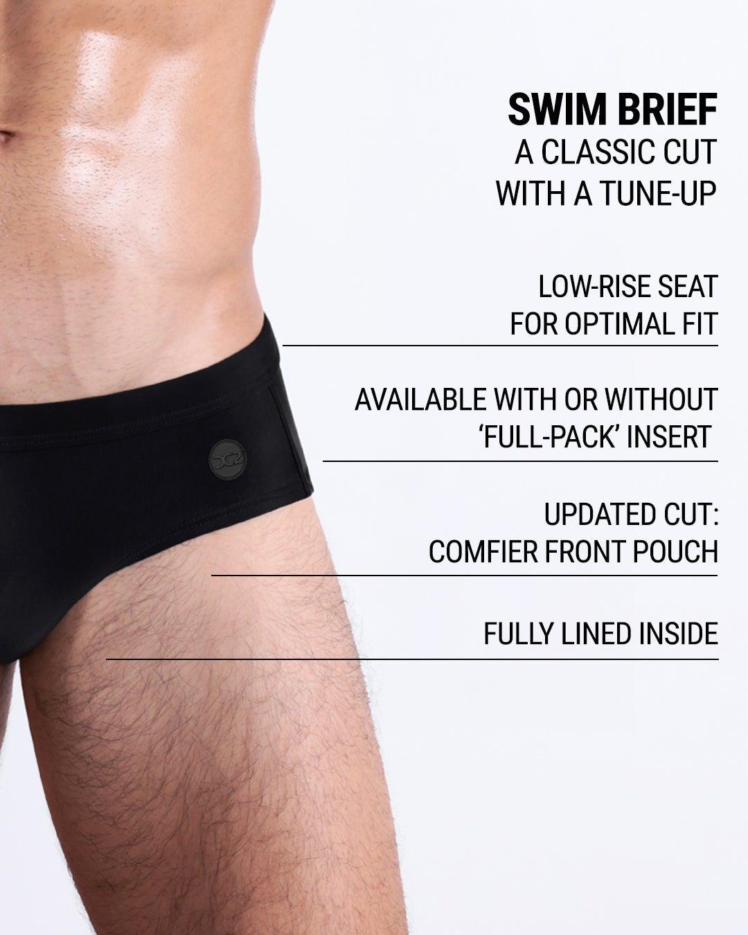 JET BLACK - Swim Brief | DC2