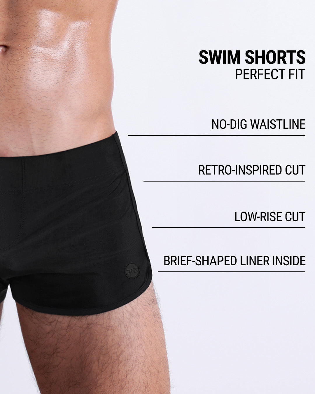 JET BLACK - Swim Shorts | DC2