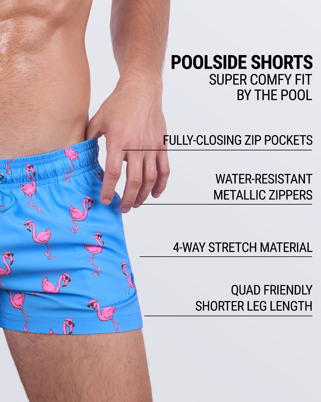 PINK FLAMINGOS - Poolside Shorts | DC2
